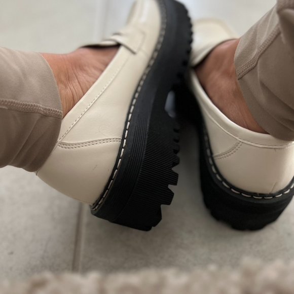 White Platform Loafers - Picture 7 of 9